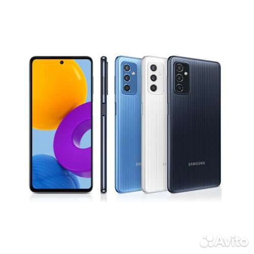 Лоток симкарты Samsung M52 синий