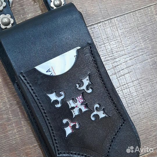 Кожаный чехол, чехол-кобура для телефона