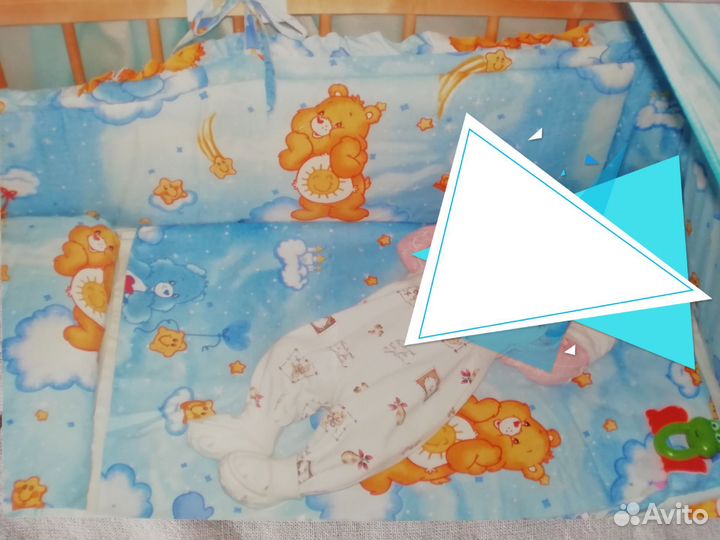 Бортик, балдахин в детскую кровать