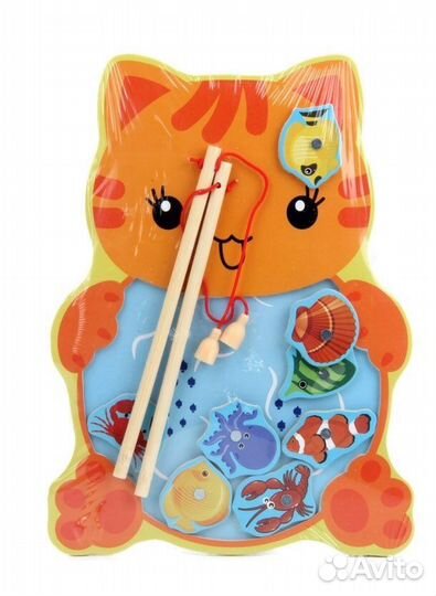 Деревянная игра рыбалка