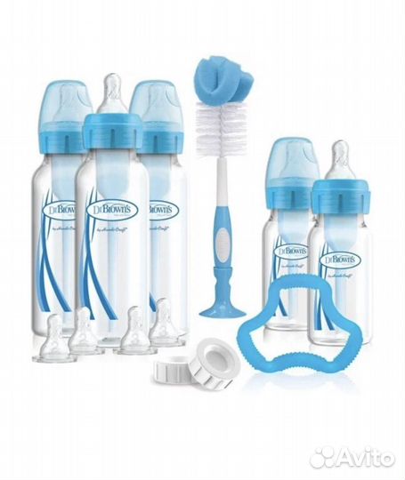 Набор бутылочек Dr. Brown's, синий