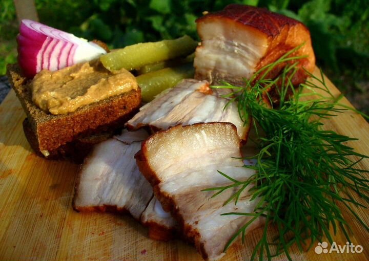 Копченое домашнее сало