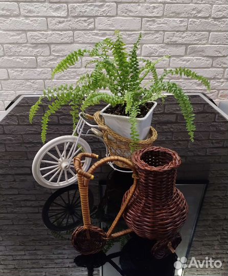 Плетёные велосипеды кашпо