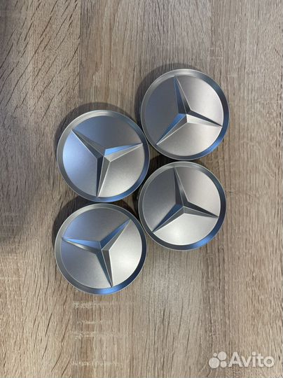 Колпачки mercedes серебристые 75 мм