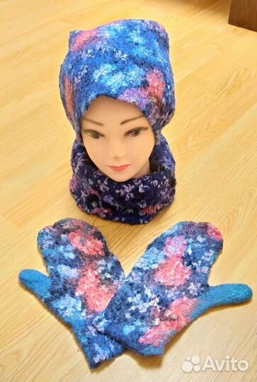 Шапка из шерсти мериноса валяная