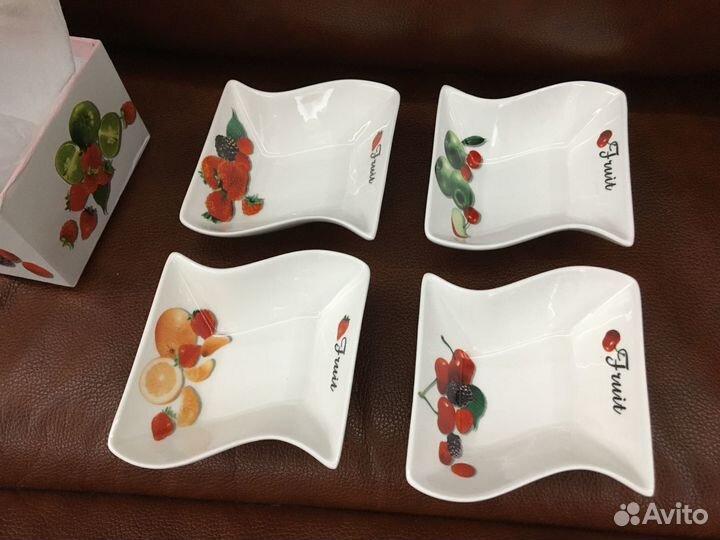 Фарфор - набор из 4 десертных блюд Valencia