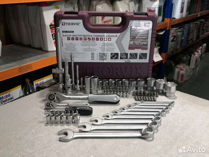 Набор инструмента 1/4, 1/2DR, 82пр thorvik