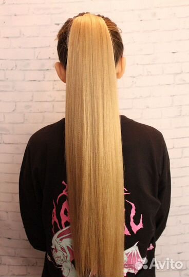 Хвост шиньон на резинке / накладной хвостик