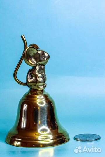 Колокольчик мышка латунь