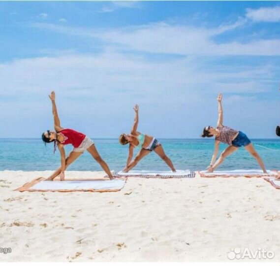 Йога на пляже(пилатес, стретчинг), бесплатно