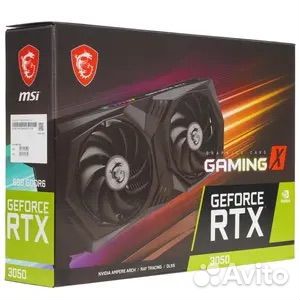 Видеокарта MSI GeForce RTX 3050 gaming X 8G