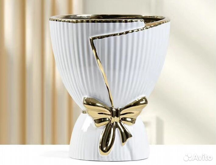 Ваза керамическая цветочный горшок в виде букета