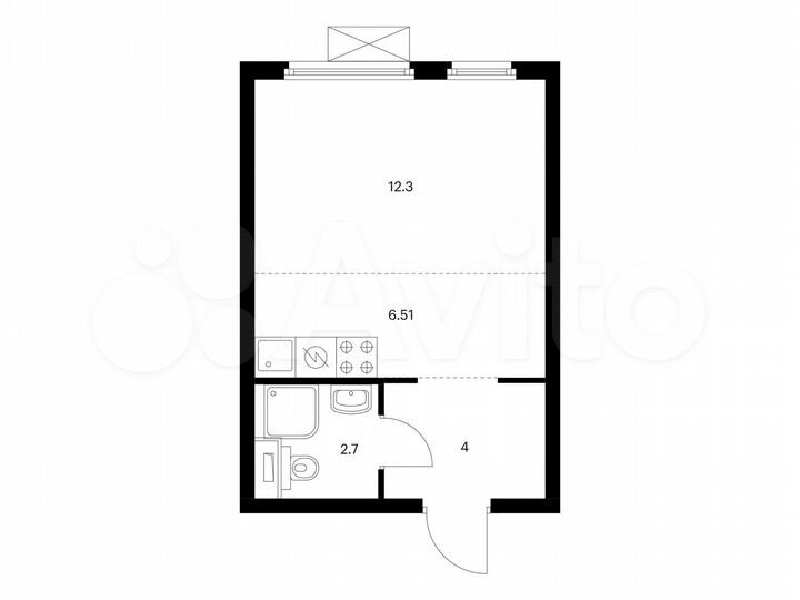 Квартира-студия, 25,5 м², 10/38 эт.