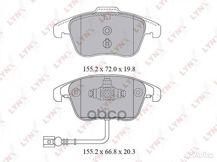 Колодки тормозные audi Q3 11/VW sharan 10/TIG