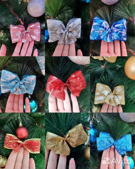 Бантики на елку,елочное украшение