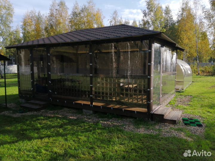 Мягкие окна для беседки