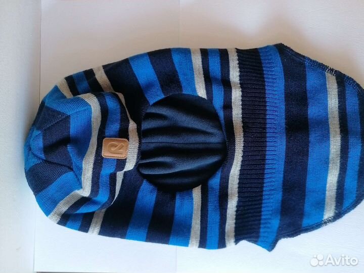 Шапка шлем для мальчика reima зима 52 синяя