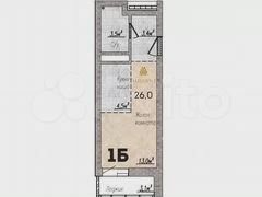 Квартира-студия, 26 м², 2/9 эт.