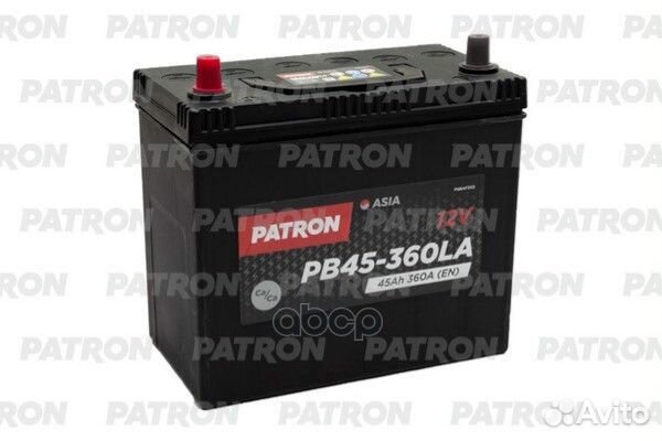 Аккумулятор patron asia 12V 45AH 360A (L+) B0