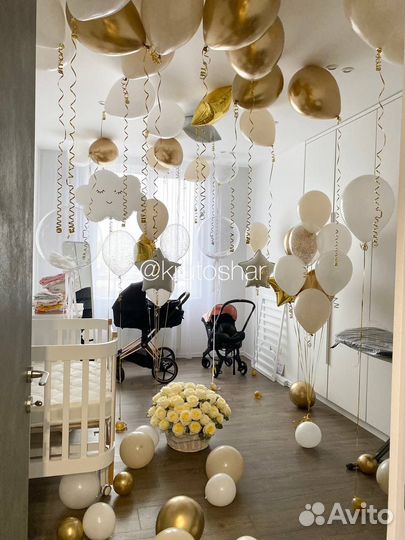 Фотозона, воздушные шары, гирлянды, пайетки