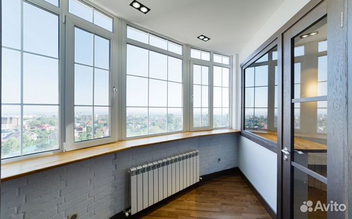 Остекление балконов и лоджий в рассрочку U2375