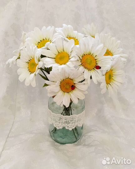 Ромашки из фоамирана ручной работы