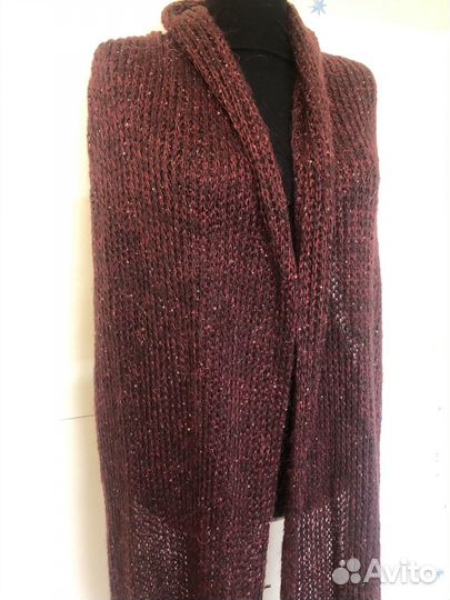 Шарф, палантин из мохера с пайетками