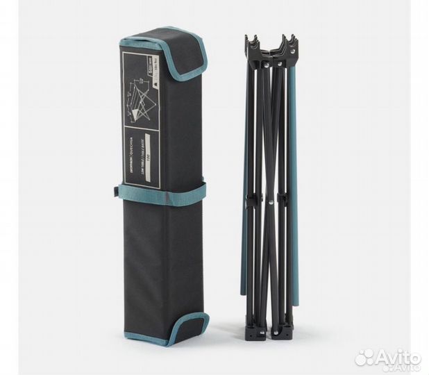 Стол походный складной MH100 низкий серый quechua