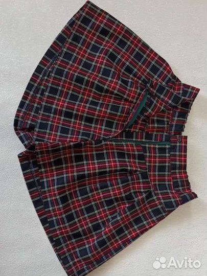 Шорты юбка новые шотландка