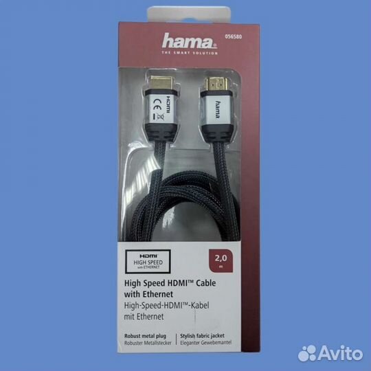 Hdmi High Speed, 2м кабель Hama