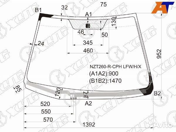 Стекло лобовое toyota allion