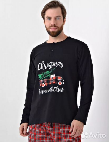 Новогодняя пижама мужская