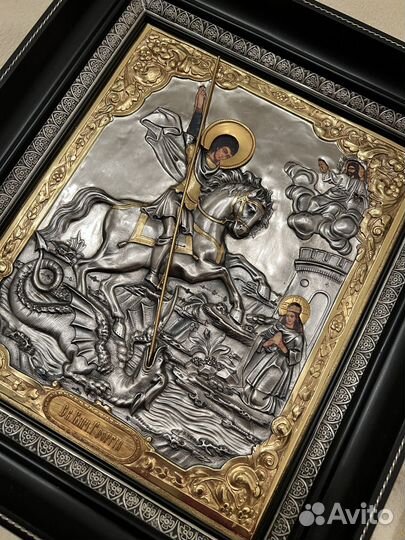 Икона «Георгий Победоносец» 39х34 см Новая