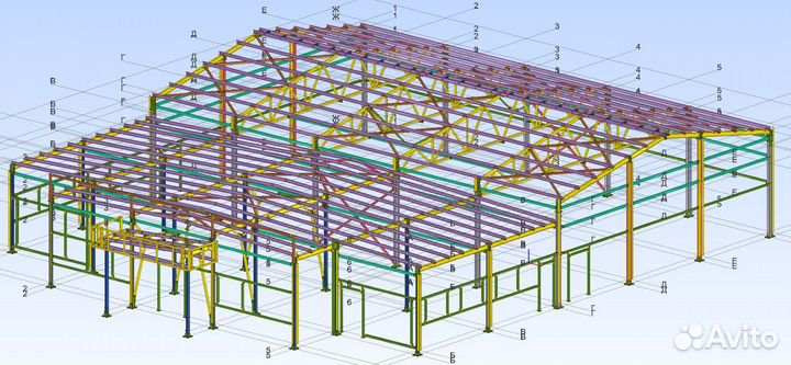 Проектирование металлоконструкций, рабочии чертежи