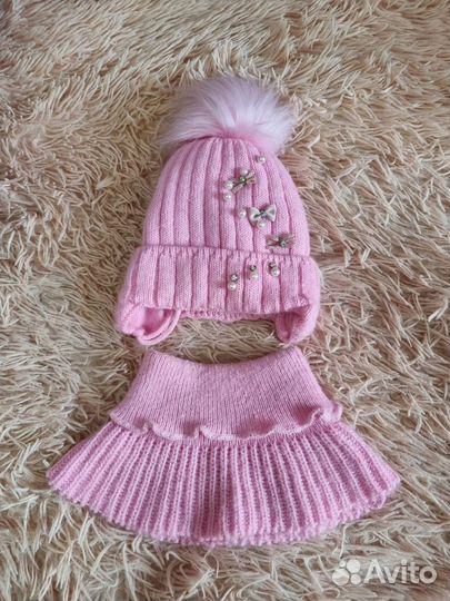 Шапка и снуд для девочки