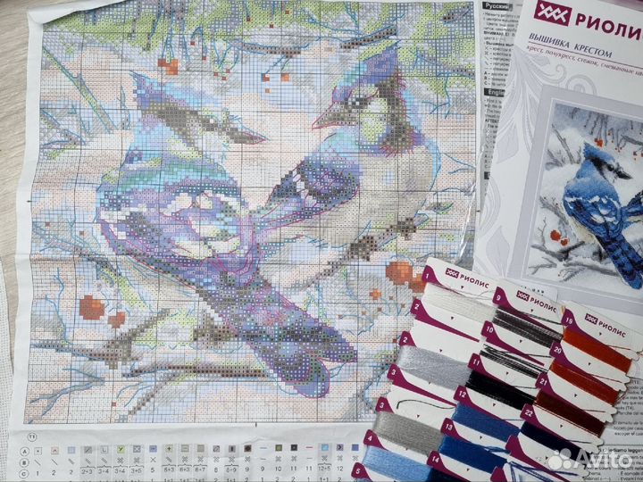 Остатки от набора для вышивания риолис