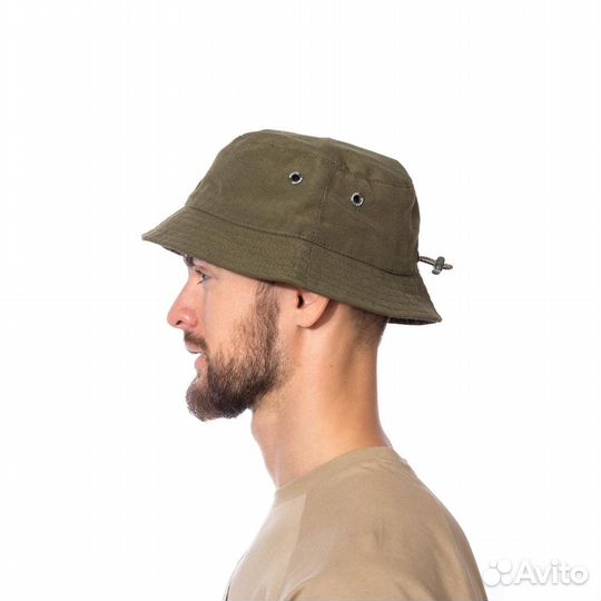 58253Панама с утяжкой, грета, олива