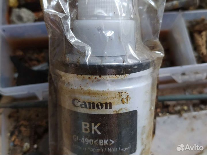 Чернила чёрные для принтера canon