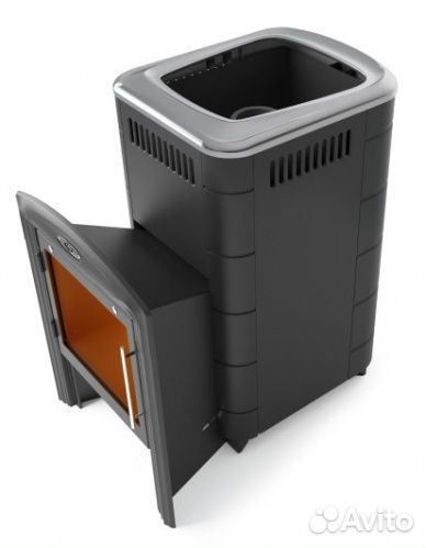 Печь банная Тунгуска (Чугунка) Cast Витра антраци