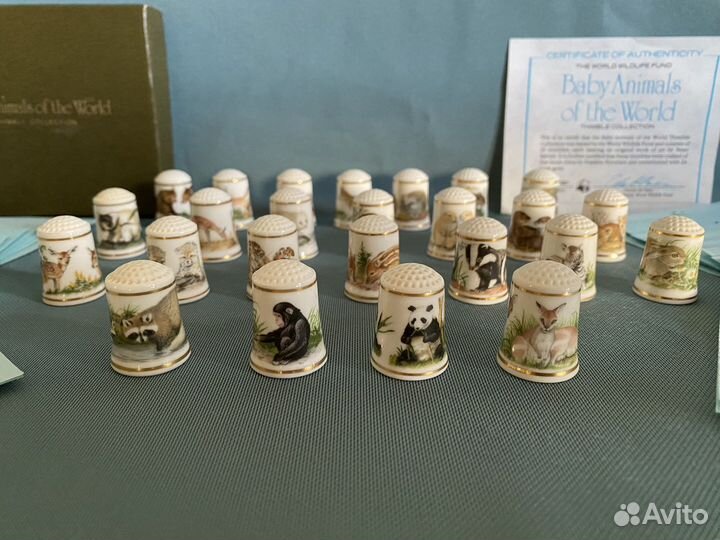 Коллекция напёрстков Baby Animals Franklin Mint)