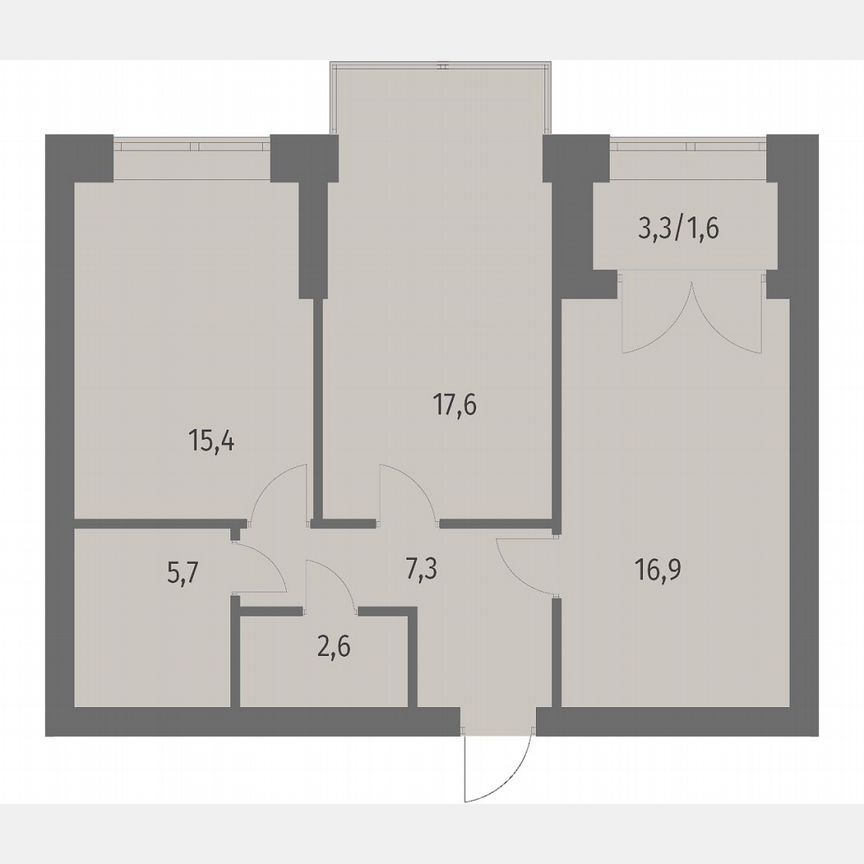 2-к. квартира, 67,2 м², 12/13 эт.