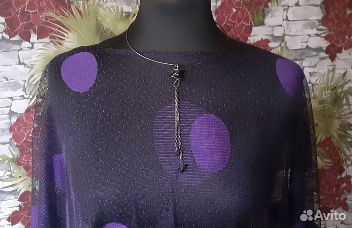 Нарядная фиолетово-лиловая накидка оверсайз