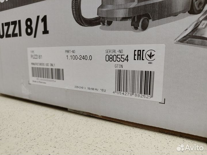 Моющий пылесос Karcher Puzzi 8/1 1.100-240.0 Новый