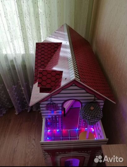 Кукольный домик Барбара с мебелью, светом