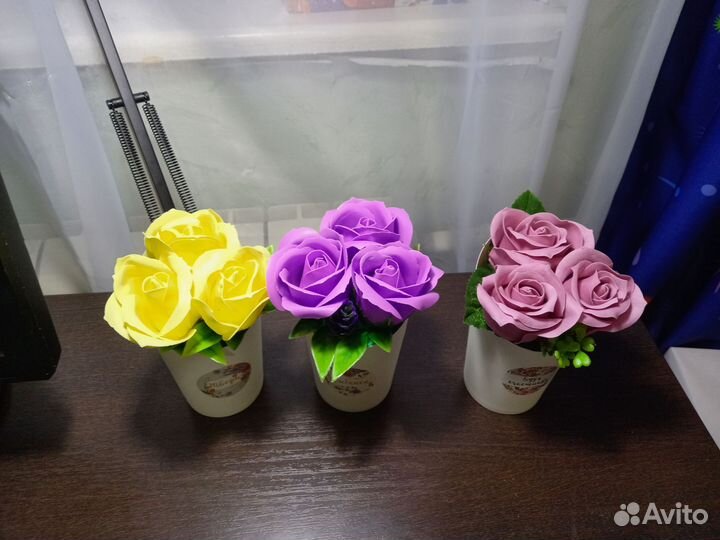 Букет из мыльных роз