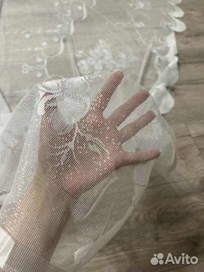 Тюль на кухню короткая