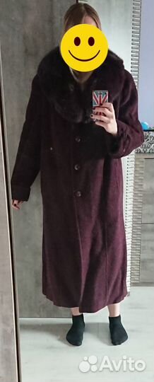 Шерстяное зимнее пальто, 62-64р