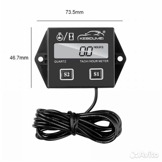 Тахометр (счетчик моточасов) тс-011 сменная батаре