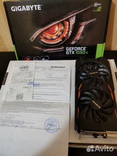 Видеокарта Gigabyte GTX 1050 Ti OC 4Gb