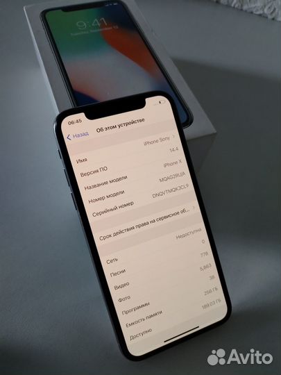 iPhone X, 256 ГБ